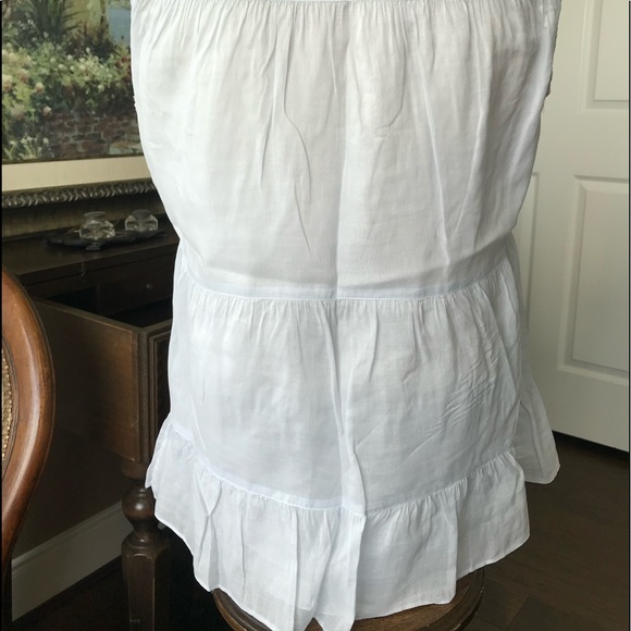 Talbots Ruffled Light Blue Sleeveless Blouse Med - Picture 4 of 4